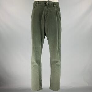 BILLY REID Size 38 -Ashland- Green Grey Cotton Jean Cut Casual Pants